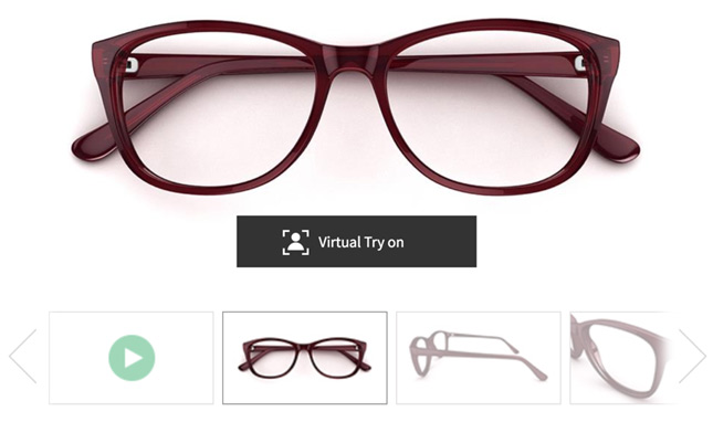 Specsavers virtual try-on